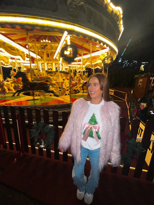 Pretty in Pink Tree Jumper