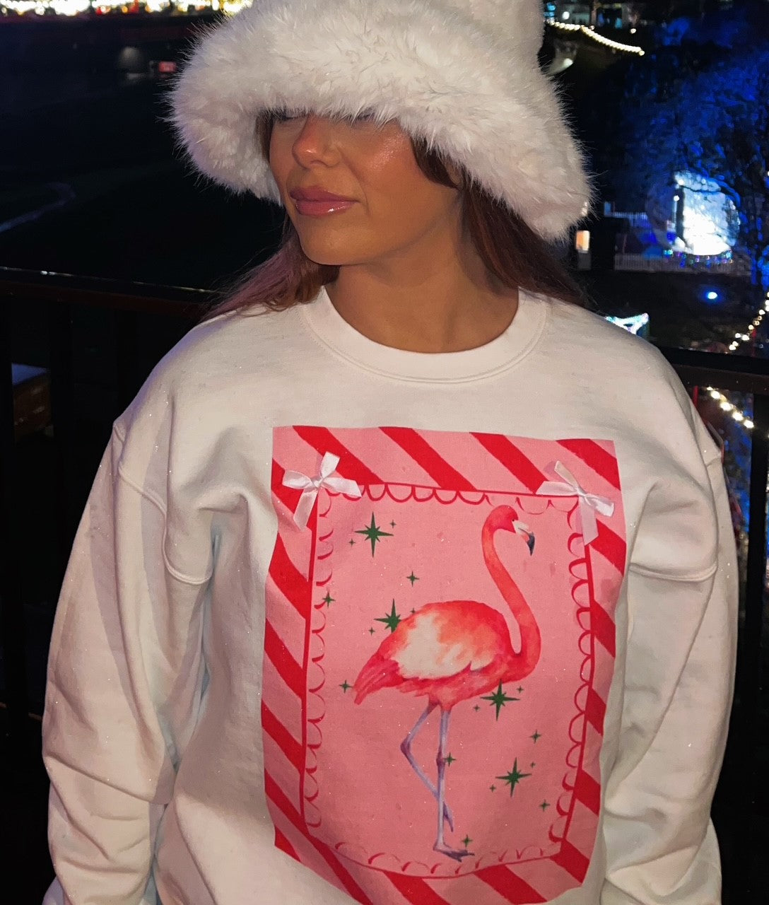 Candy Cane Flamingo Jumper